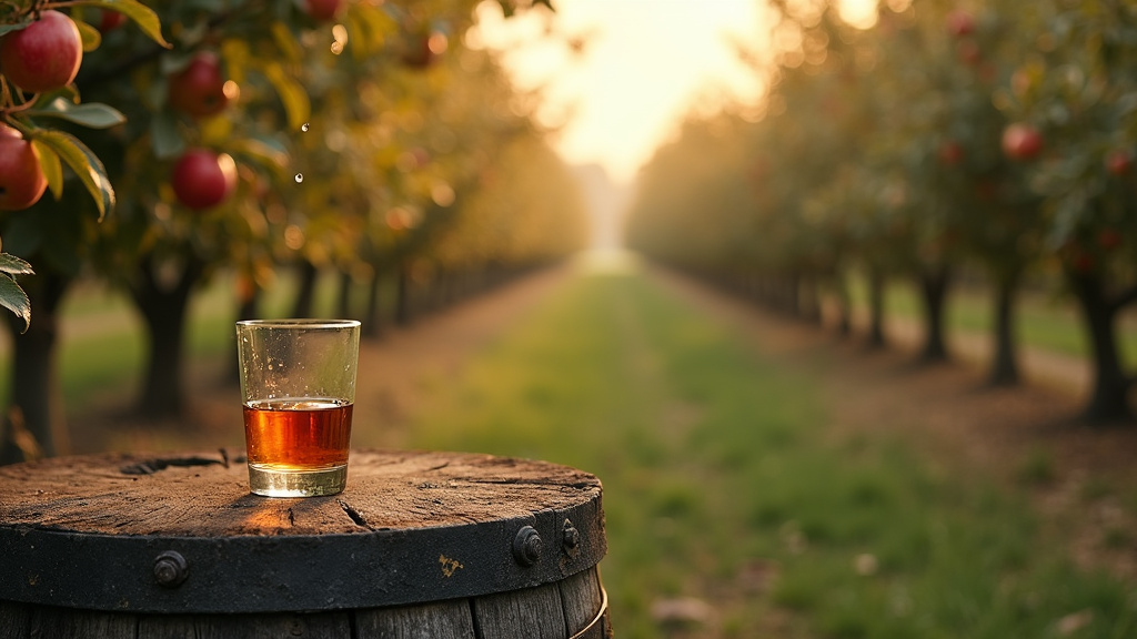 Pommes variétés normandes dans les vergers de la distillerie Christian Drouin