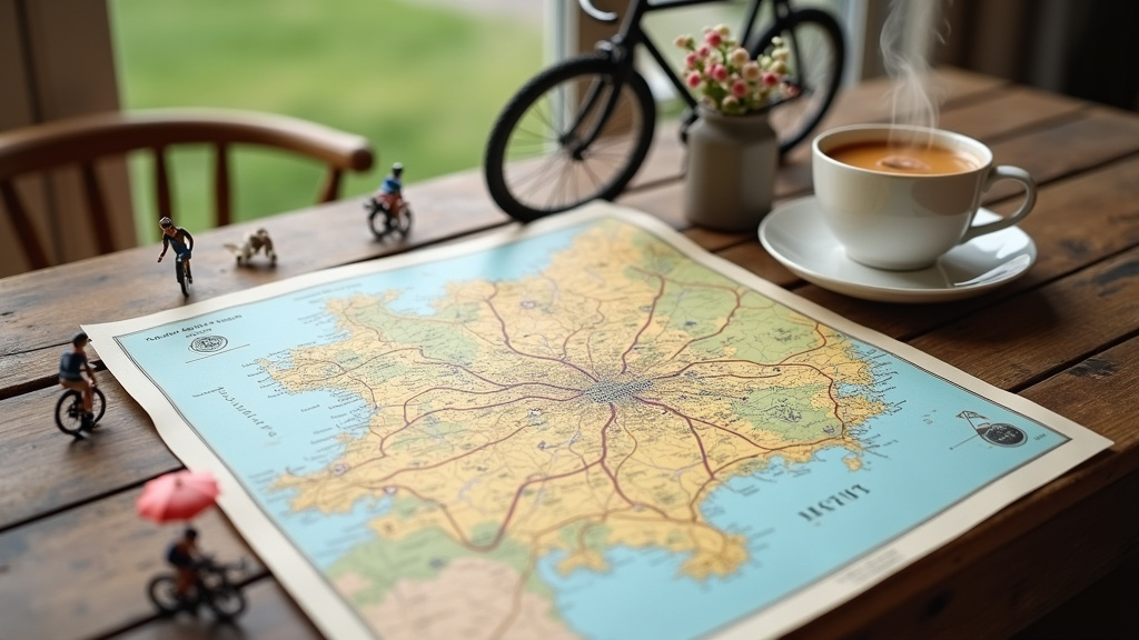 Interface de l'application Mappy affichant un itinéraire dans le Calvados avec des points d'intérêt