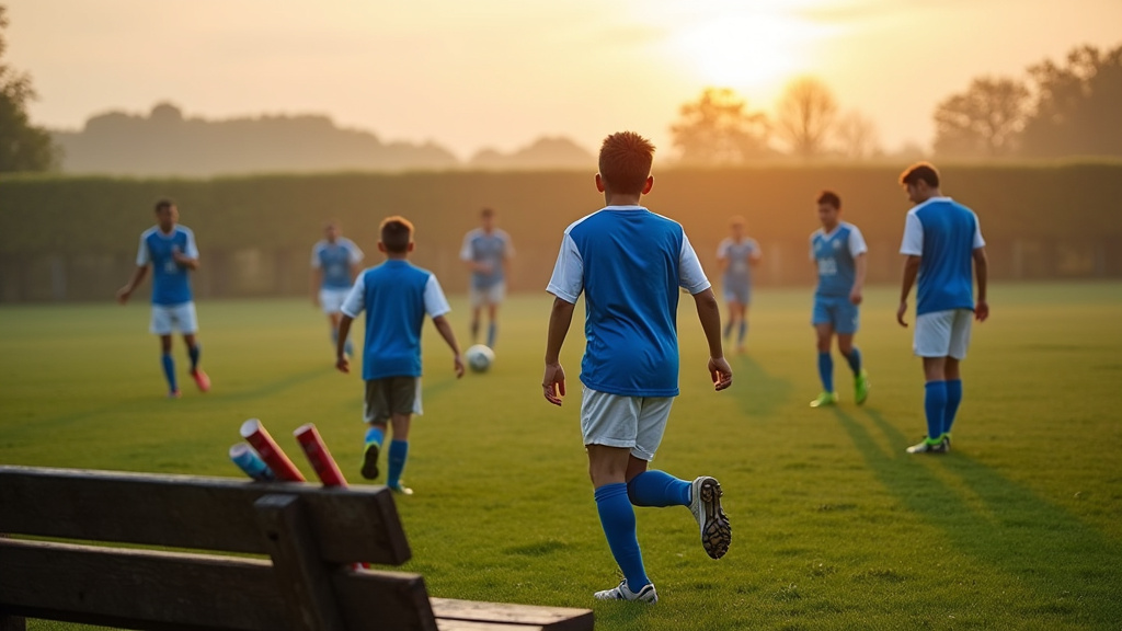 Match de football amateur féminin dans le Calvados avec supporters sur les côtés du terrain