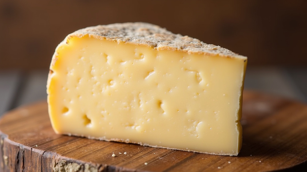Planche de fromages avec un Livarot AOP au centre, accompagné de noix, figues et pain de campagne