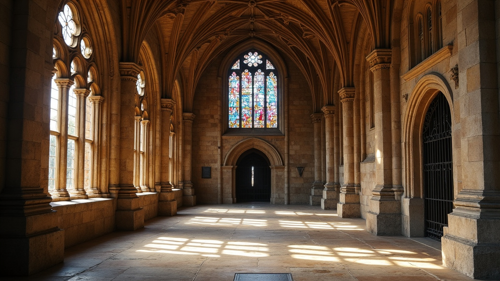Intérieur de la Conciergerie avec ses voûtes gothiques majestueuses et son atmosphère historique
